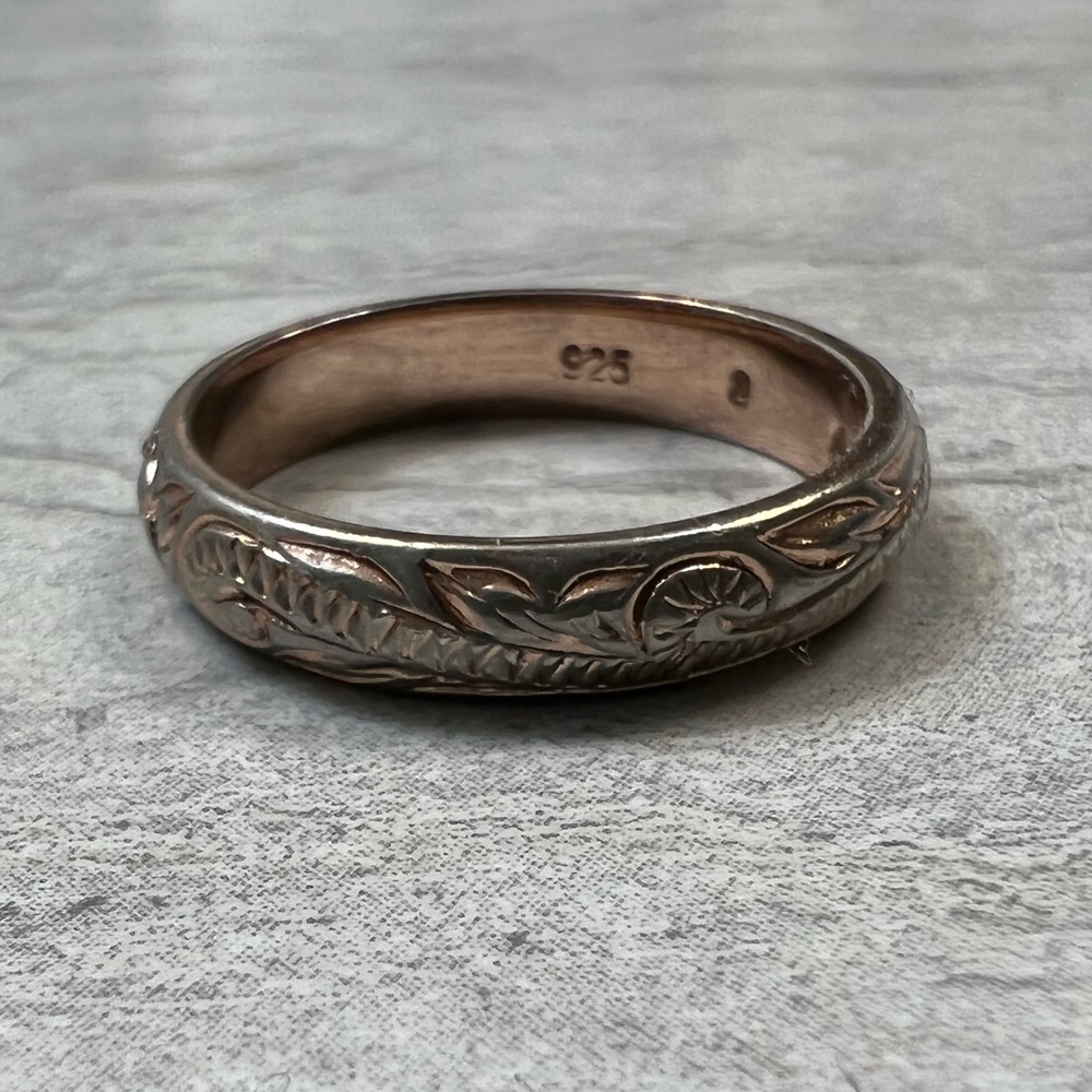 Sterling Silver Rose Band
